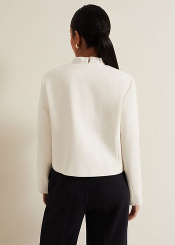 Phase Eight Petite Ripley Boucle Jackets White Australia | OB2574613